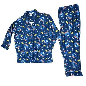 The‎ Polar Express Mens Pajama Set XXXL Blue Believe Snowflake Train